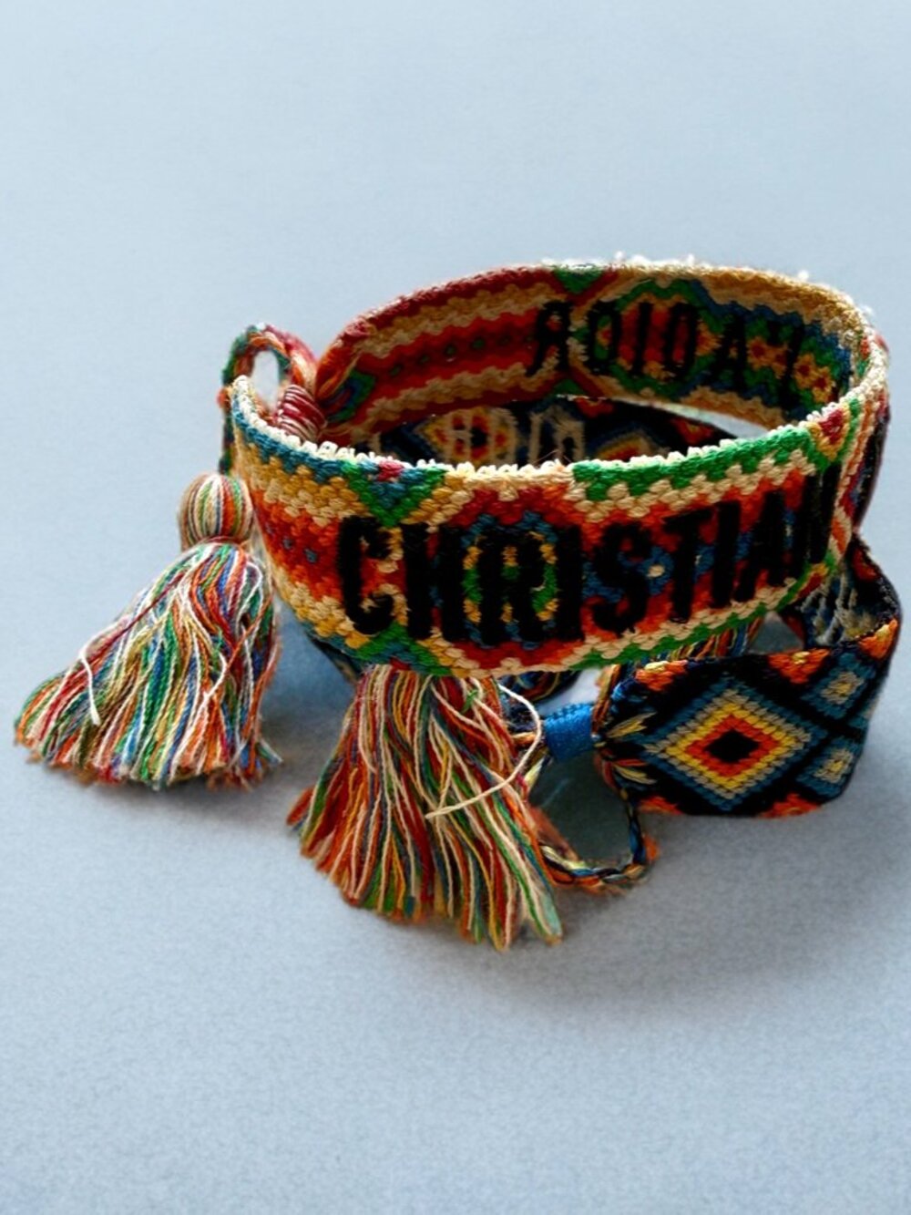 Christian Dior J'Adior Multicolor Woven Cotton Friendship Bracelets (2) - Picture 5 of 8